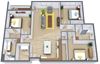 Urban Plains Apartments | Three Bedroom | Plan 32A Urban Plains Apartments | Three Bedroom | Plan 32A